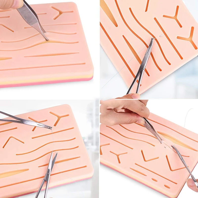 Complete Suture Kit For Students,Including Silicone Suture Pad And Suture Tool Practice Suture Kit For Suture Training