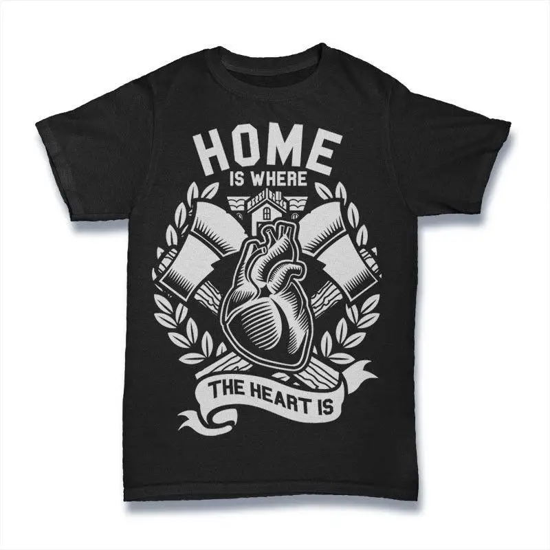 

Home Is Where The Heart T Shirt 100 Cotton Premium NEW
