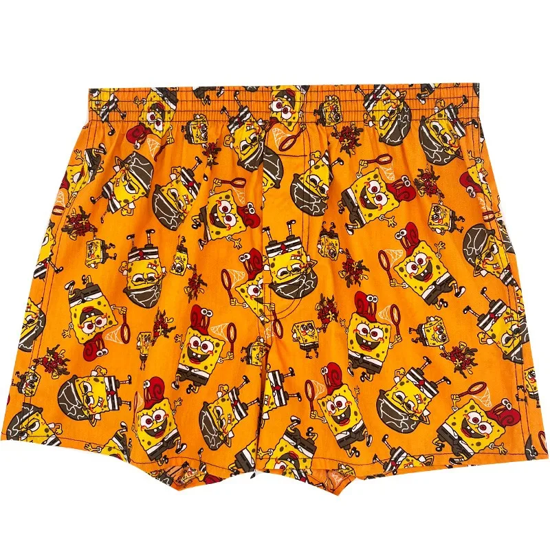 Men's Pajamas Summer Shorts Woven Cotton Cartoon Printing Arrow Pants