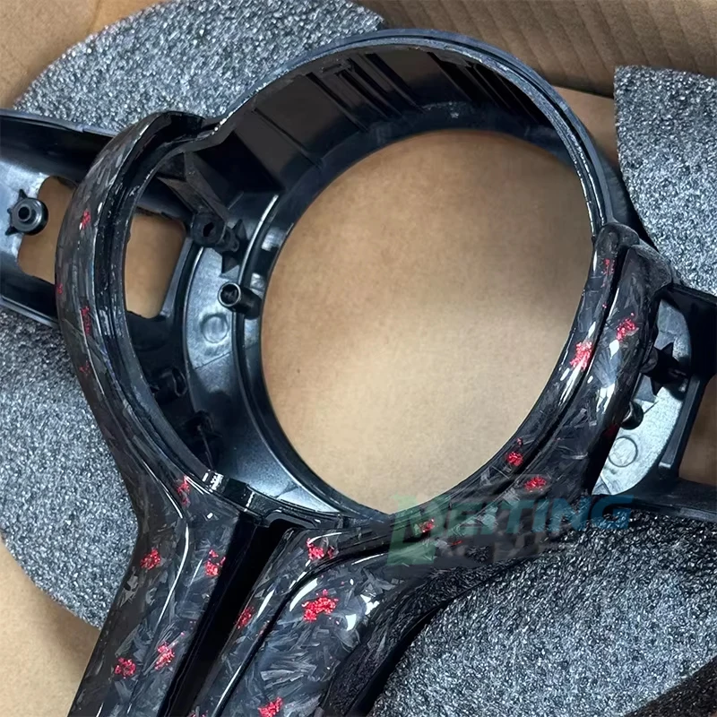 Suitable for BMW F chassis T-shaped wheel cover trim upgrade forged carbon fiber steering wheel trim cover