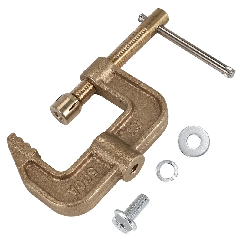 Сварочный зажим заземления F-T, твердый латунный зажим заземления тока G-типа 500 А, ширина челюсти 43 мм для сварочных аппаратов Tig Mig MMA