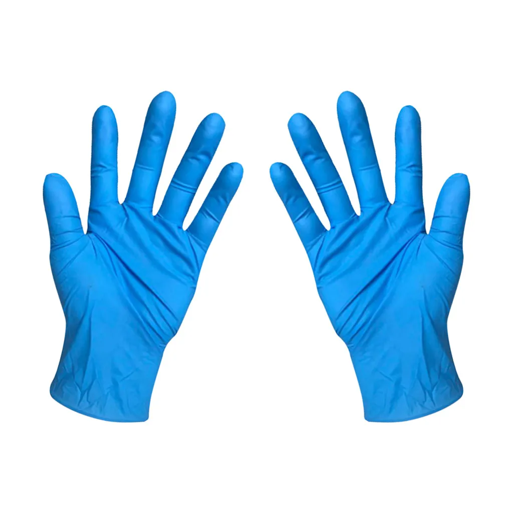 

40pcs Protective Gloves Disposable Blue Labor Protection Gloves Durable Work Protection Nitrile Daily Experiment Cleaning