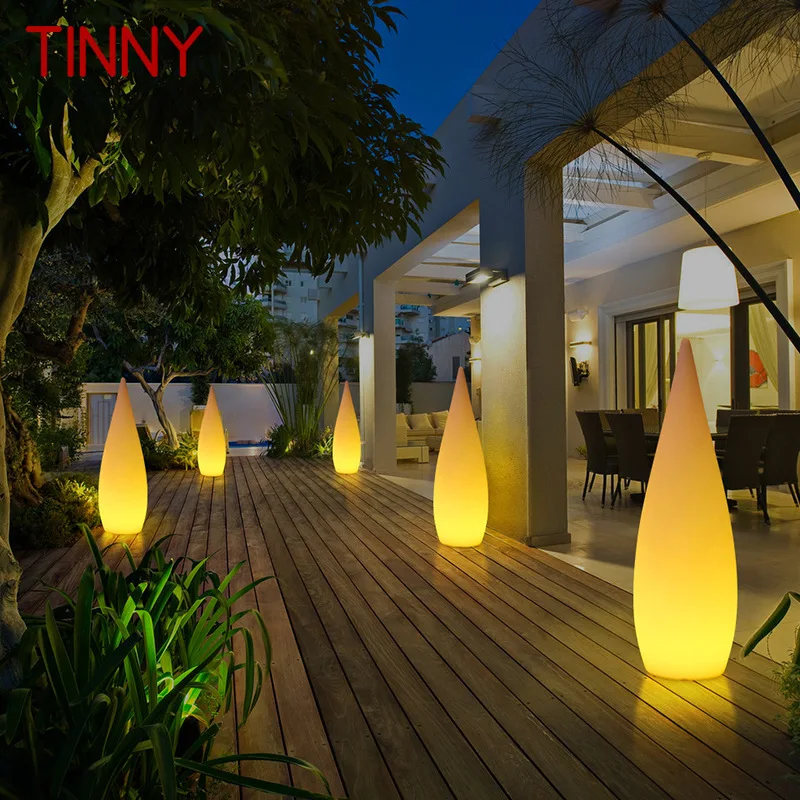 TINNY Solar Water Droplet Landscape Lamp Waterproof IP65 With Remote Control for Garden Porch Decoration