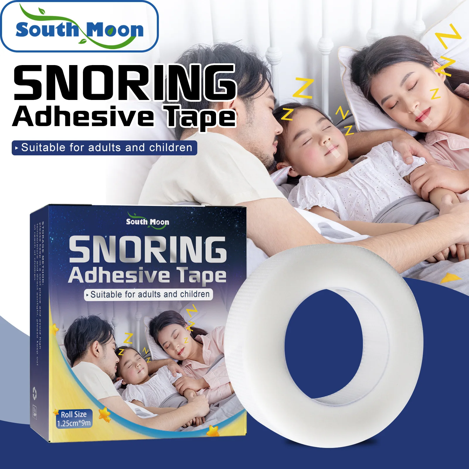 South Moon Anti Snoring Mouth Tape Kids Adult Improve Nighttime Sleeping Less Mouth Breath Reduce Sore Throat Stop Snore Sticker