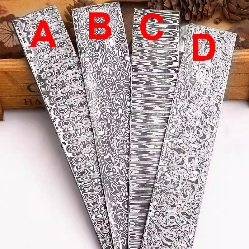 1 Piece VG10 Core 67 Layers Heat Treated Damascus Pattern Steel Blank Sheet 220*35*3mm