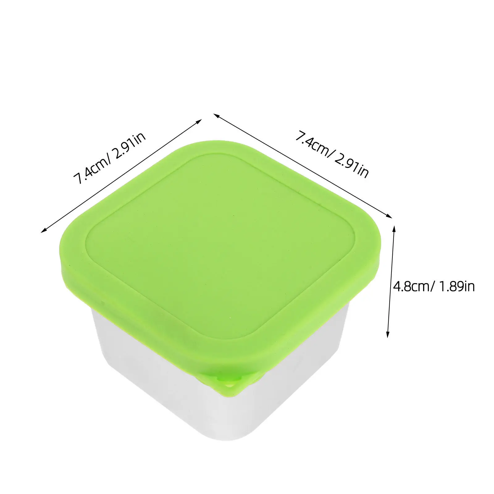 6Pcs Stainless Steel Sauce Cups Leakproof Square Salad Dressing Container Portable Condiment Bowl Metal Ramekins for Outdoor
