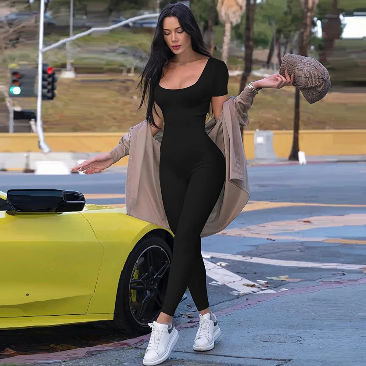 

Summer Women's One-Piece Yoga Pants Autumn Hot-Selling Sexy Rompers Slim-Fit Jumpsuit