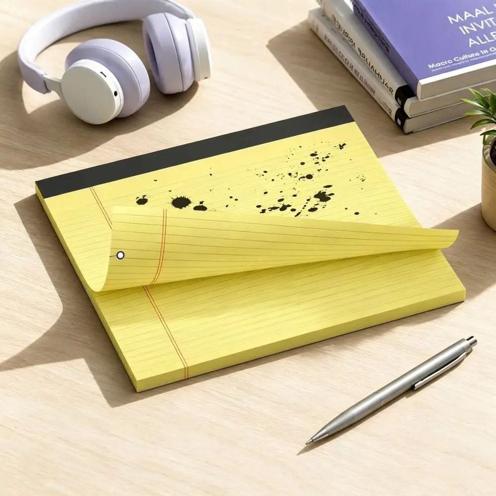 Portable Top Bound Tear-off Label Book Smooth Writing 30 Sheets Legal Pad College Ruled Cardboard Backing Notebook To Do Lists