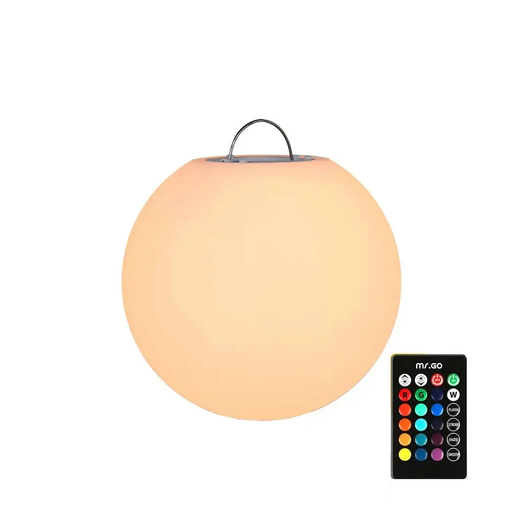 

LED Ball Light Glowing Orb Light Rechargeable Globe Lamp Dimmable Mood Lights w/Remote Waterproof Ambient Lighting RGBW Lights