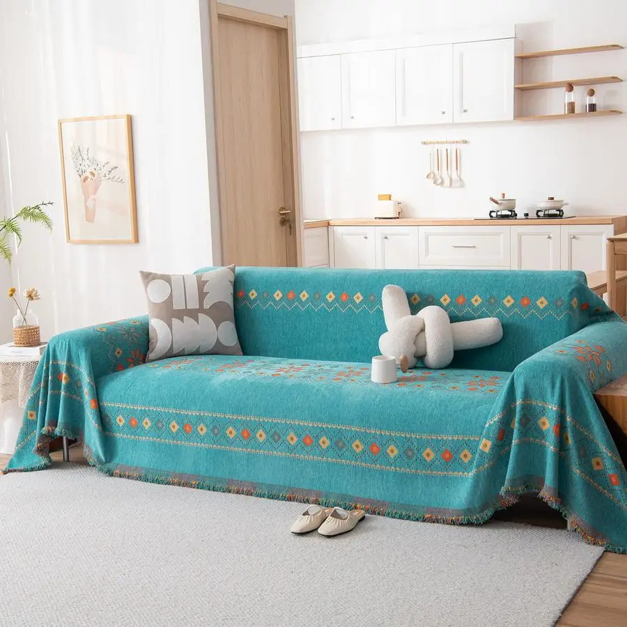 Teal Boho Couch Cov…