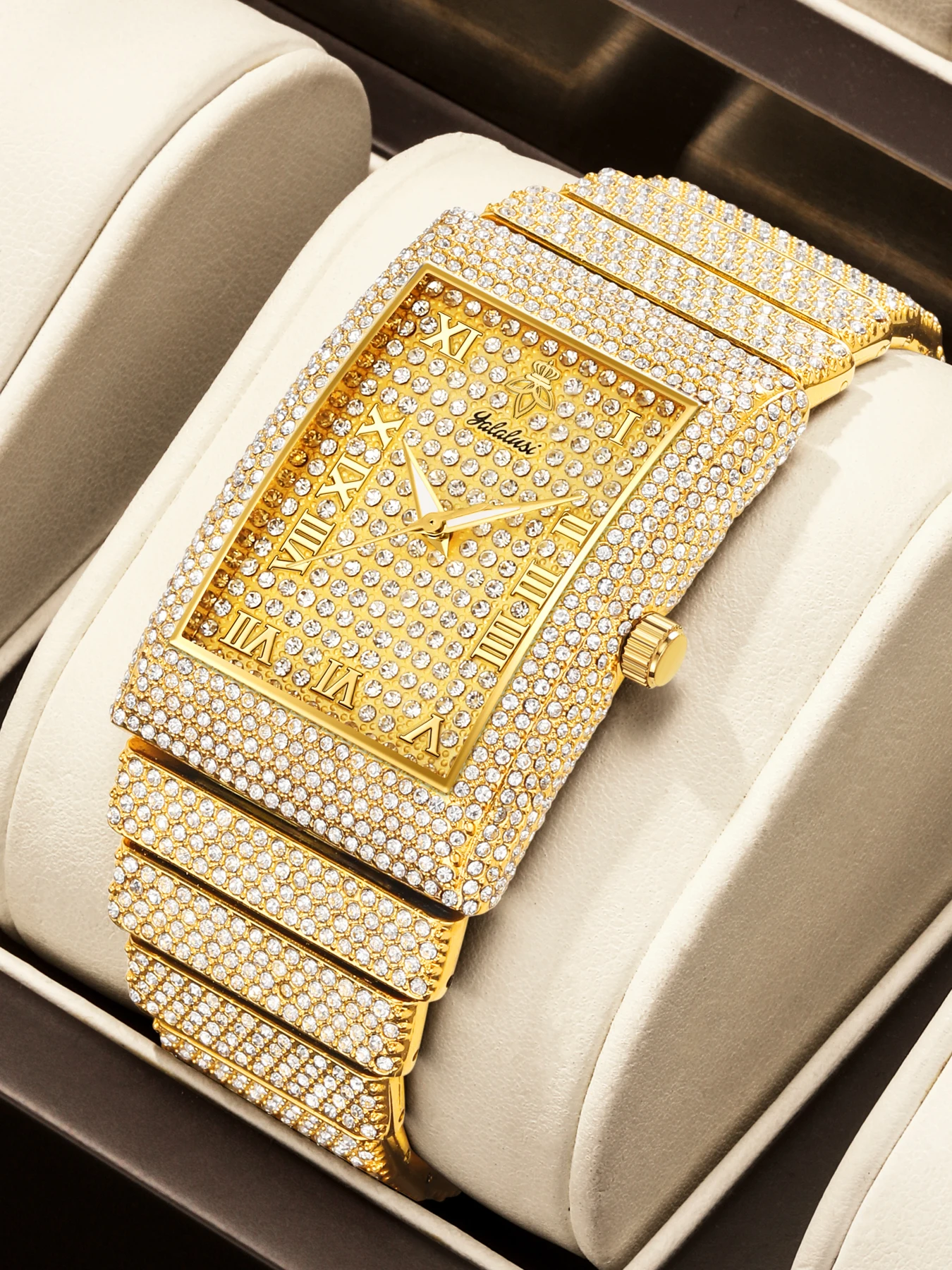 Stylish and Elegant Ladies’ Watch: Water-Resistant Quartz with Full Diamond-Set Luxury Timepiece the Perfect Festive Gift Reloj