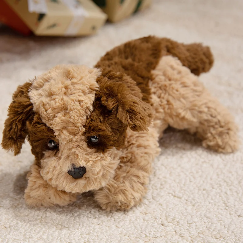 32/42/48CM Simulation Liegen Welpen Hund Plüsch Spielzeug Weiche Stofftier Puppe Weiche Hund Kissen Begleiten geschenke – Detail 1
