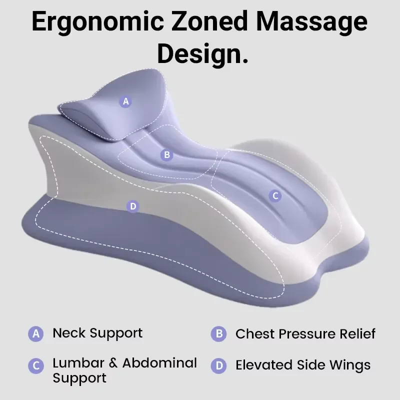 Ergonomic Memory Foam Reclining Pillow for Bed Reading Laptop Support Multi Position Backrest Cushion for Phone Use