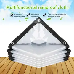 Thicken Transparent Waterproof Canvas, Poly Tarp, Vegetable Cover, Insulation Shed Cloth with Eyelets, Waterproof, Garden Fit