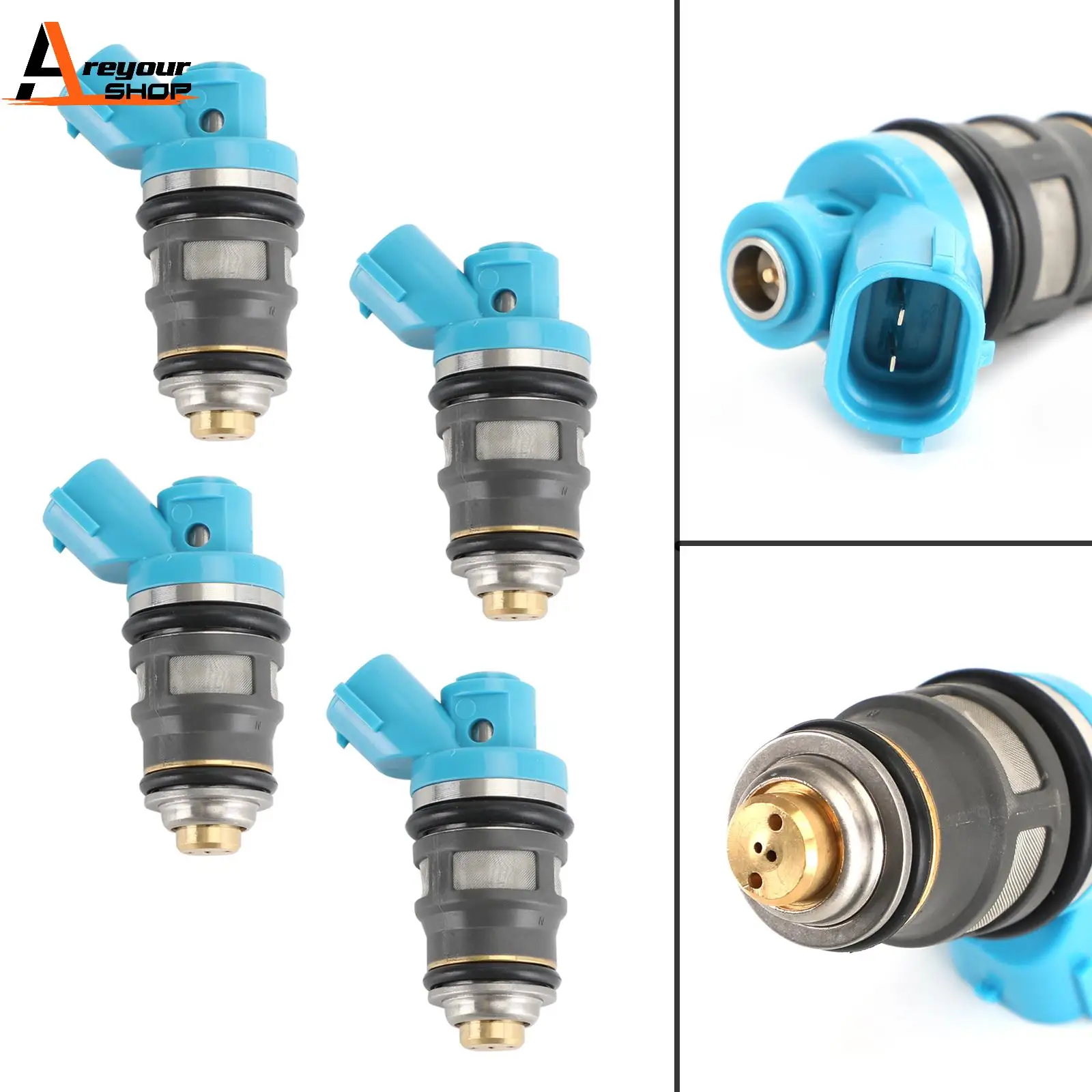 Areyourshop 4PCS Fuel Injectors Fit For Hilux RZN14 Hiace RZH1 For Dyna RZY2 1RZE 23250-79115 2320975070 Ca Auto Parts