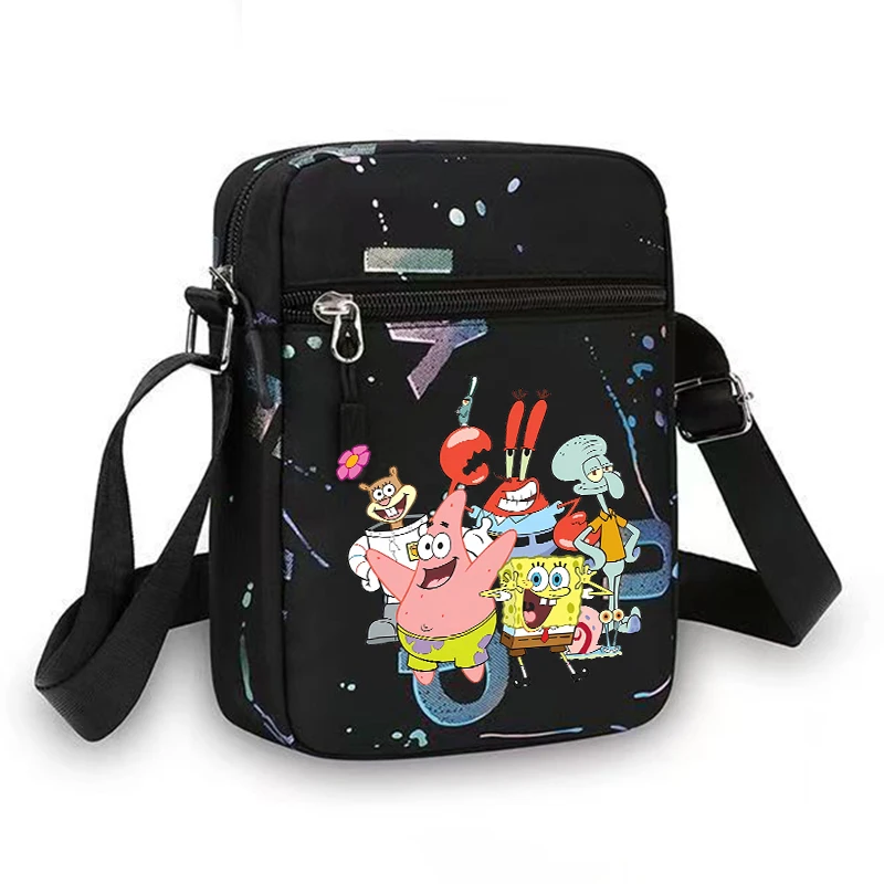 Cute SpongeBobs Shoulder Bag for Woman Girl Boys Movie Anime Cartoon Travel Back To School Crossbody Case Large Capacity Handbag view 5