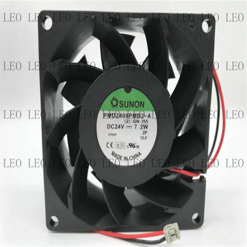 MY For SUNON PMD2408PMB2-A 8CM 8038 24V 7.2W  two-wire schneider inverter fan