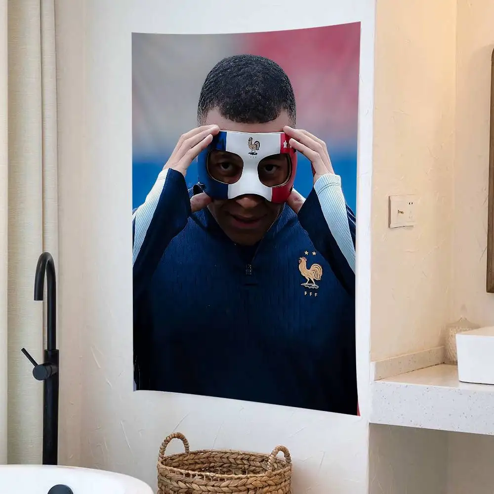 K-Kylian نجم كرة القدم M-Mbappe معلقة البوهيمي نسيج البوهيمي جدار المفروشات ماندالا Kawaii غرفة ديكور