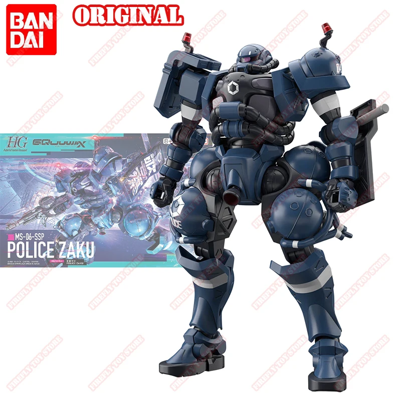 

BANDAI Original GUNDAM Animation Peripheral Toys HG MSGG Police ZAKU Assembly Movable Anime Action Model Figures Collection