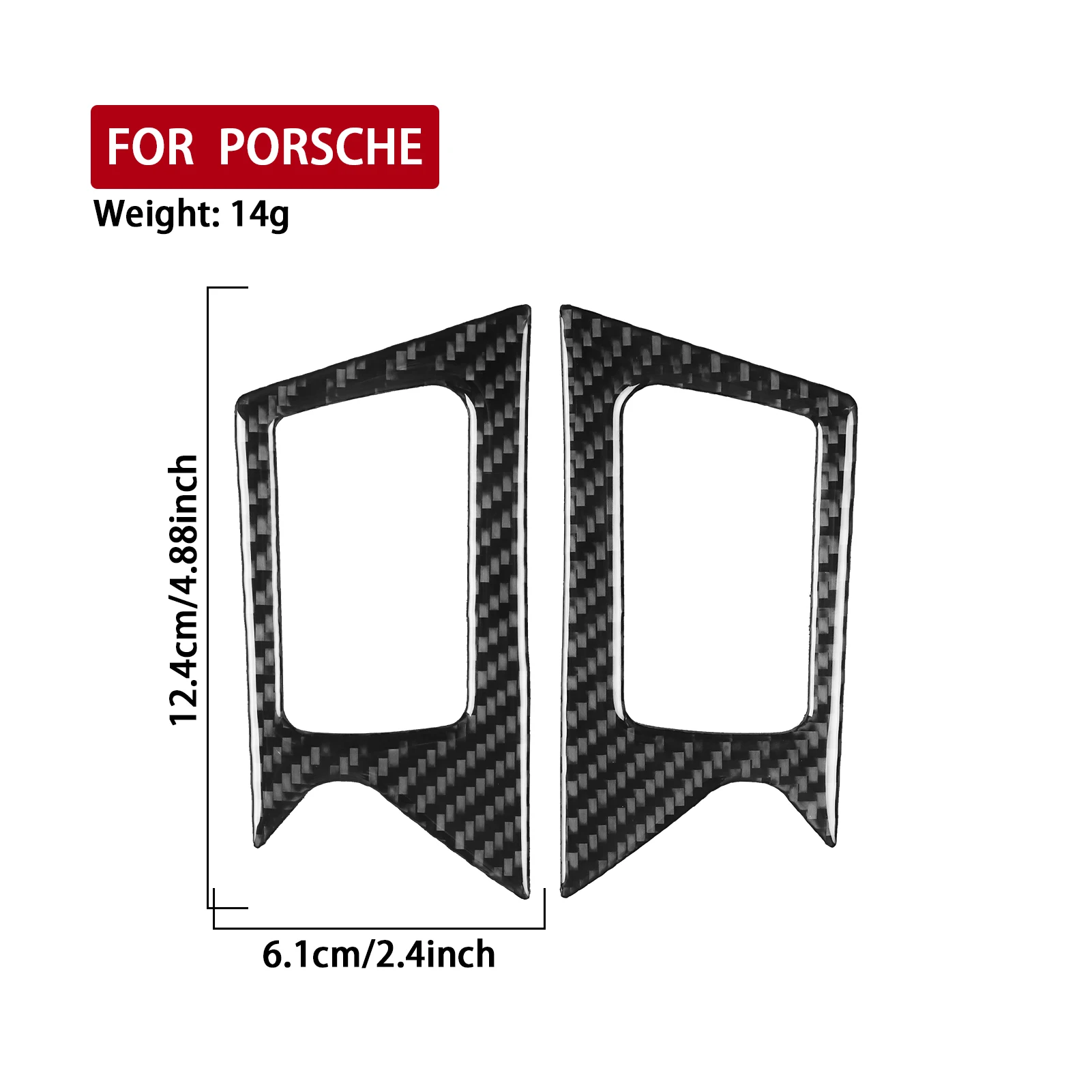 For Porsche Cayenne 958 92A 2011-2017 Carbon Fiber Both Sides Dashboard Defogging Air Vent Panel Cover Car Accessories Sticker view 5
