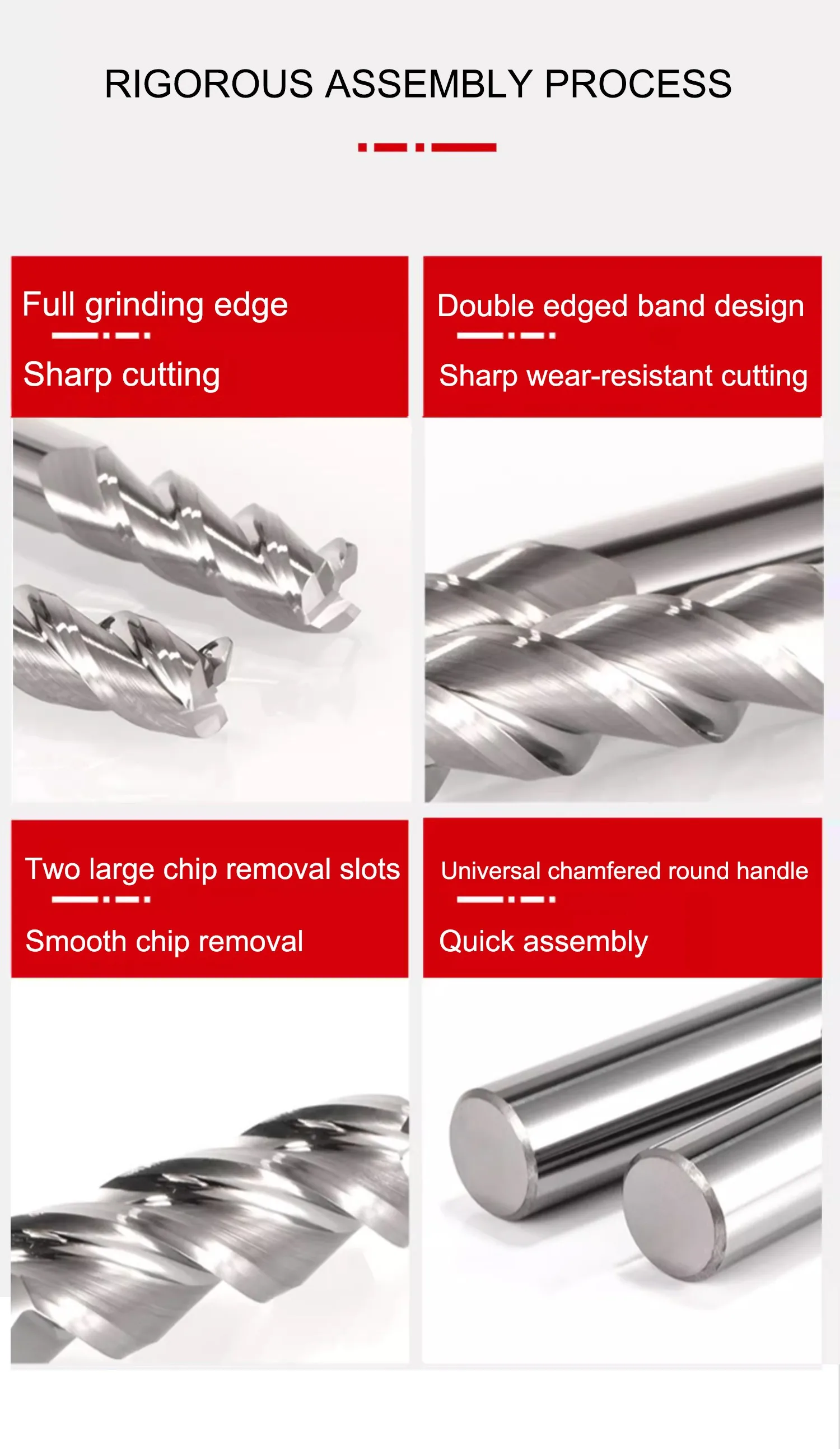 SHAZAM HRC58 3-Schneiden-Mikro-Durchmesser-Tiefnut-Tiefloch-Wolframstahl-Hartmetall-Aluminium-CNC-Maschinen-Fräswerkzeuge – Detail 3