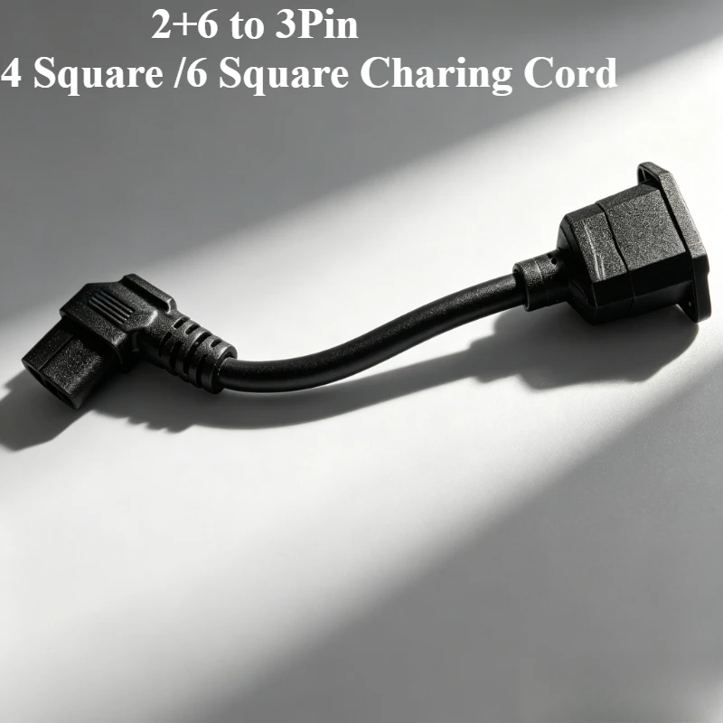 3Pin to 2+6  Adapter Cable Iron Tower 2+6 Lithium Battery Socket To Pin Type Male Head 2+6 Plug Output Conversion Line 6 Square