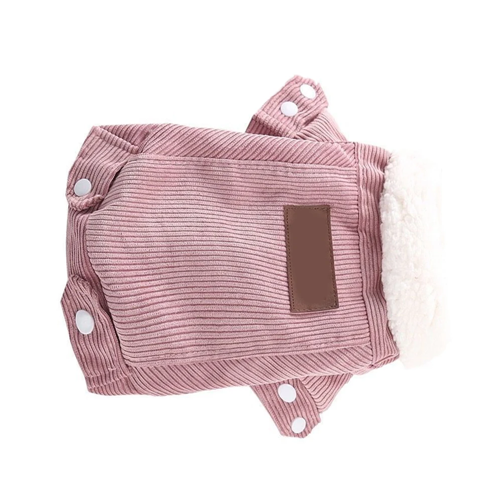 

Fleece Winter Coat Supplies Double Padded Warm Fleece Jacket Puppy Clothes Grey Size S Thicken Waistcoat For Autumn