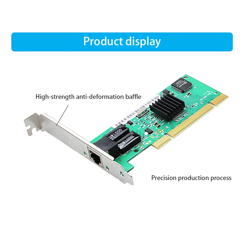 Adaptador de tarjeta de red PCI Gigabit para juegos, Accesorios de ordenador, Lan, RJ-45, adaptable, 10/100/1000Mbps