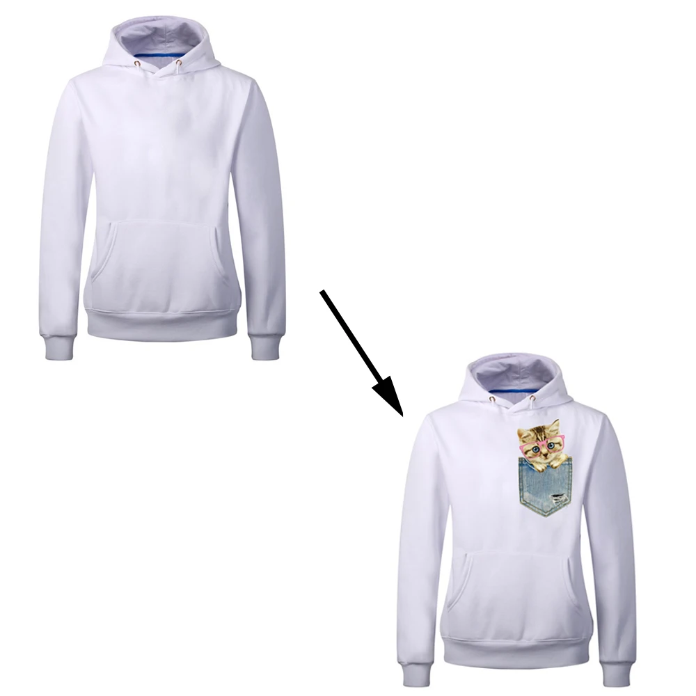 Press Washable Dresses Clothes DIY Printing Iron on Appliques Heat Transfer Stickers Cat Patches - view 4