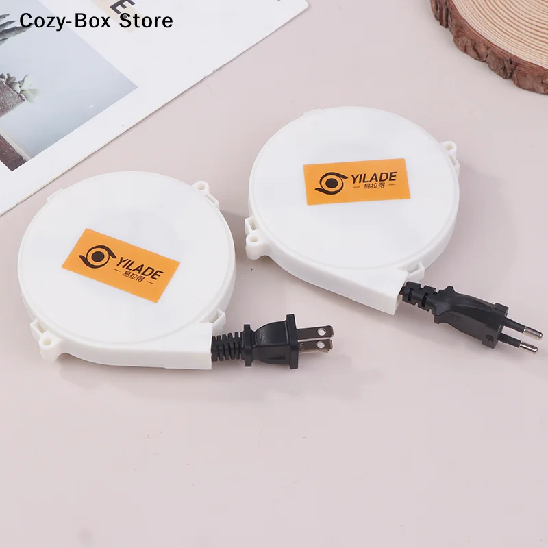 [ZY]Automatic Retractable Power Reel Cable 220v Camping Wires Power Reel Cable Sleeves US EU Plug Reel Cable 1.6m[ZY]