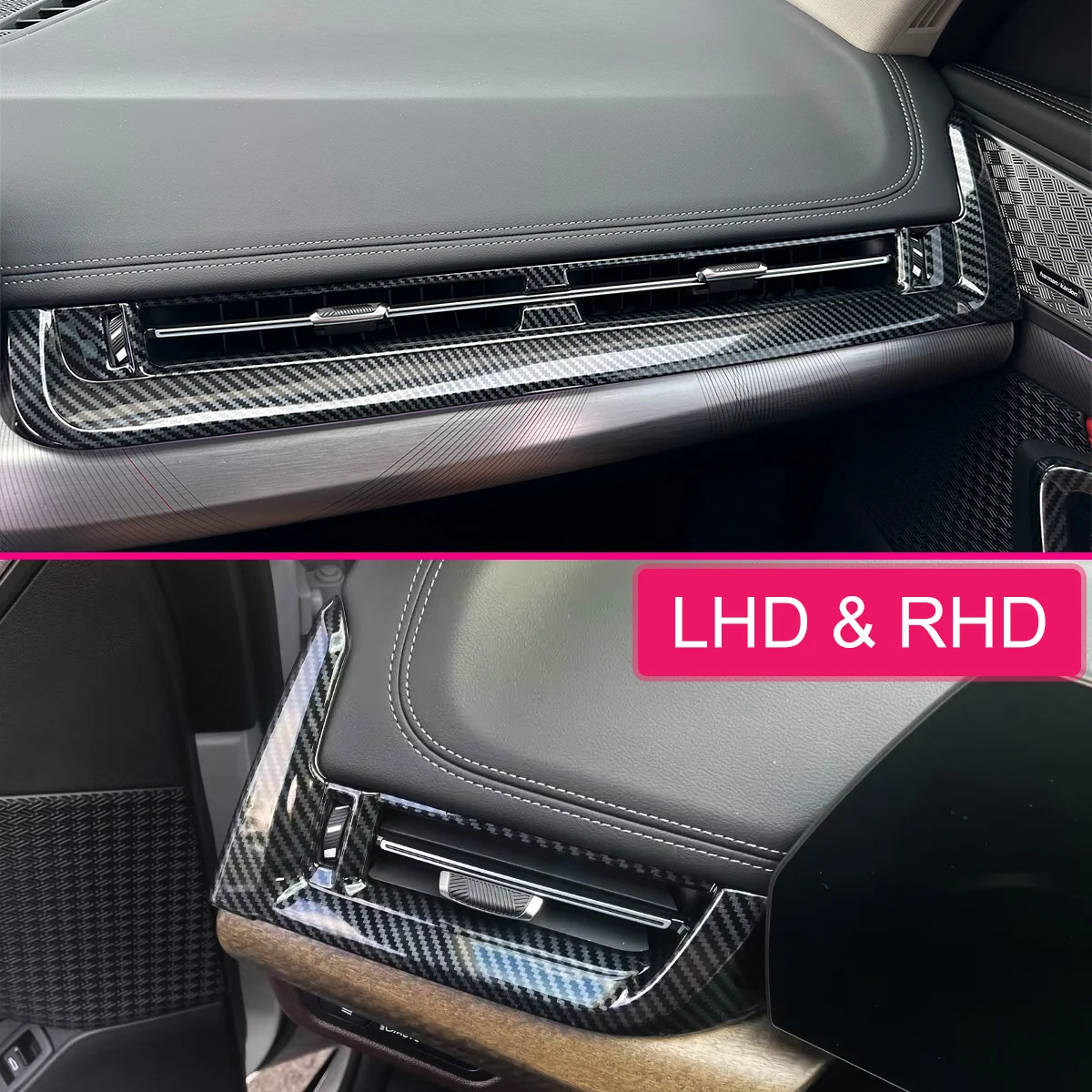 Interior Center Console Air Vent Cover Trims For BMW X1 X2 iX1 iX2 U11 U10 2023 2024 2025 2026 Carbon Fiber Accessories