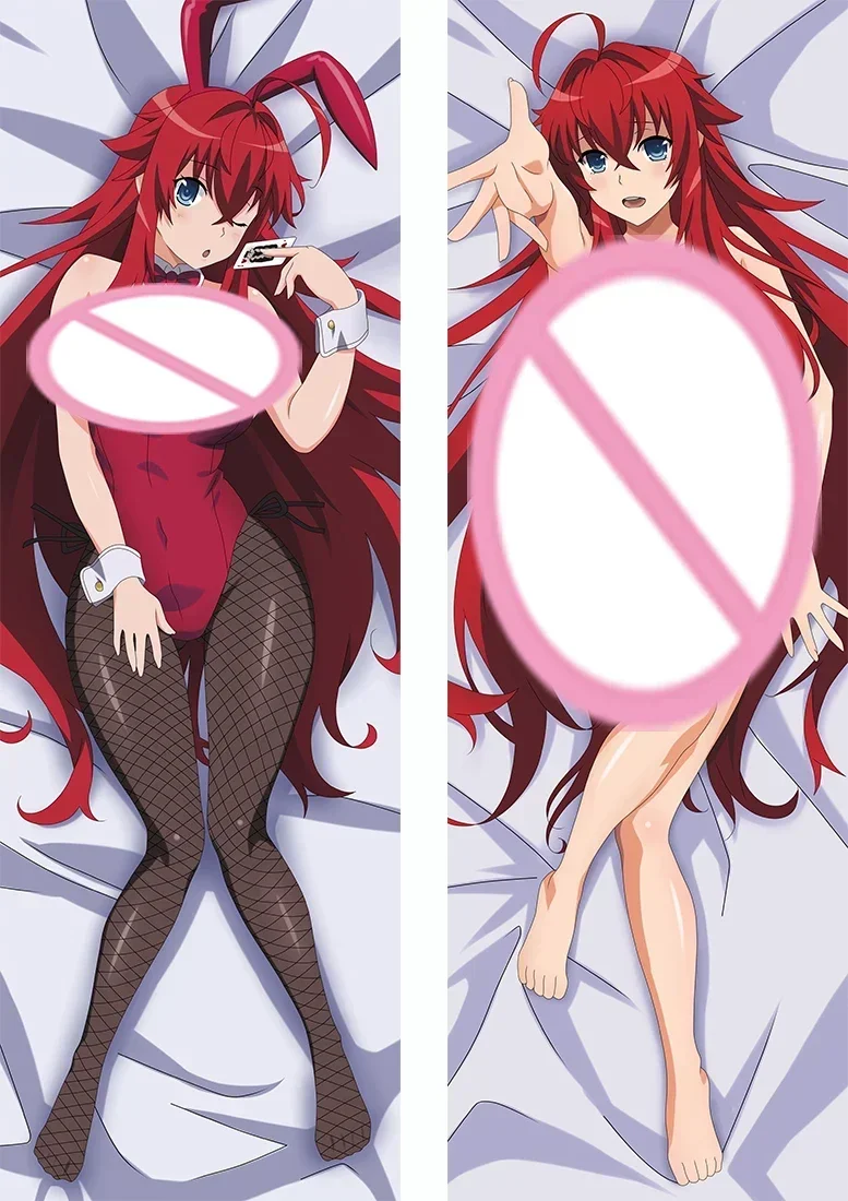 DxD Rias Gremory Dakimakura غطاء وسادة كامل الجسم على الوجهين ، وسادة المدرسة الثانوية الأنمي ، غطاء وسادة معانقة أوتاكو