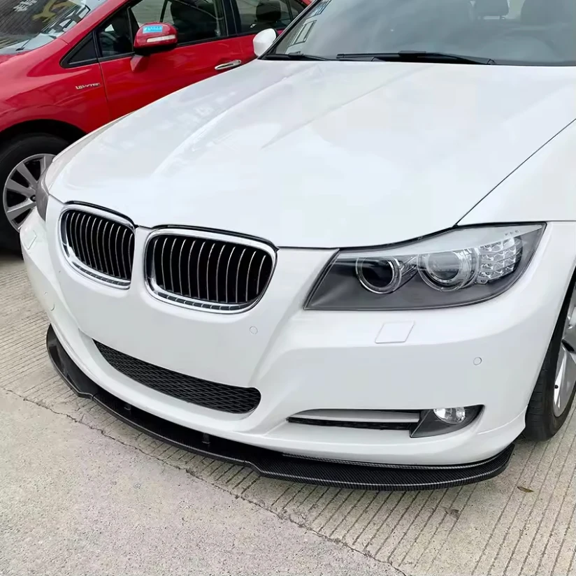 Auto-Frontstoßstange Frontlippe Spoiler Splitter für BMW 3er Serie E90 E91 LCI 320i 2009-2012 Glänzend Schwarzes Aussehen Karosserie-Kit Tuning Canard Lippe Diffusor