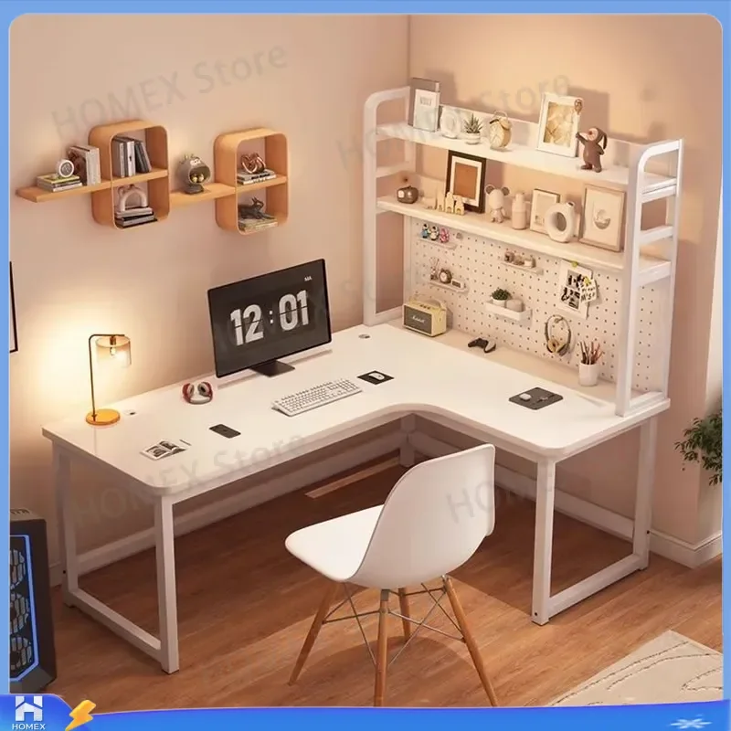 L Shaped Corner Computer Desk Gaming Table Home Office Workstation Simple Study Writing Desk for Bedroom Modern Furniture