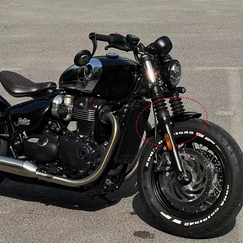 Guardabarros delantero Universal para motocicleta ABS guardabarros corto para Triumph Bobber Bonneville Speedmaster 1200 2018-2025