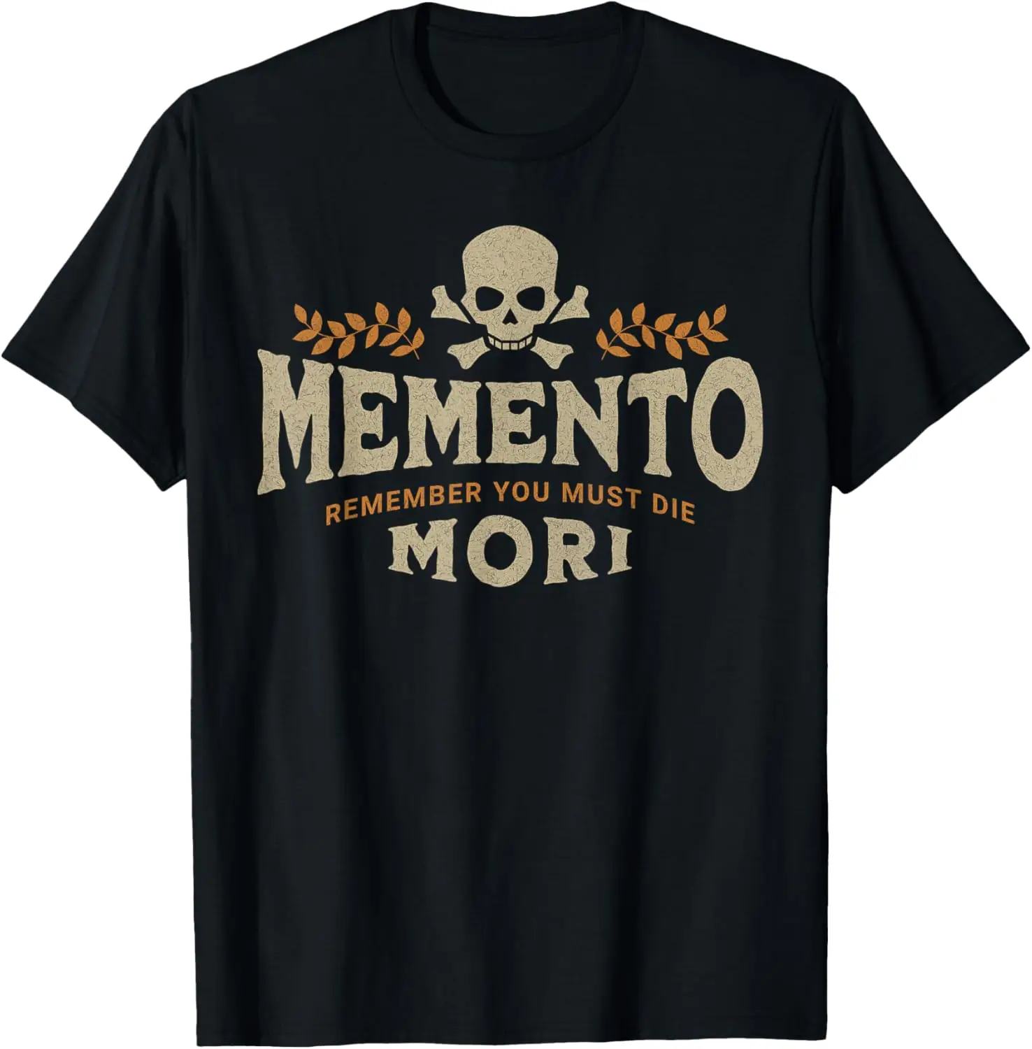 Memento Mori Catholic Design Meaning Traditional Latin Skull T-Shirt