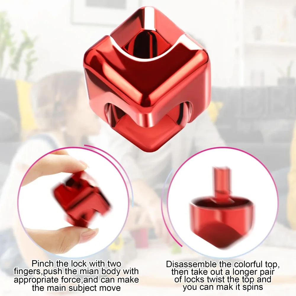 Metal Cube Rotating Fingertip Gyroscope Fidget Anti Stress Toys Adult Office Home Travel Portable Spinner Toys Christmas Gifts