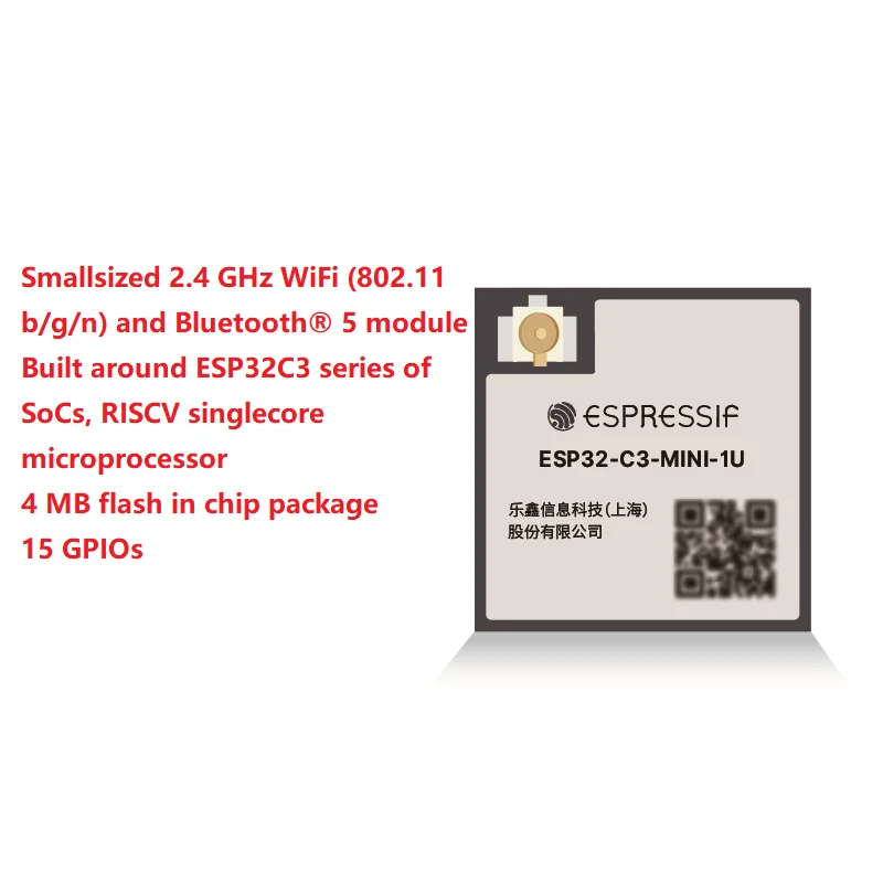 ESP32-C3-MINI-1U Module 2.4G Wi-Fi Bluetooth IOT module