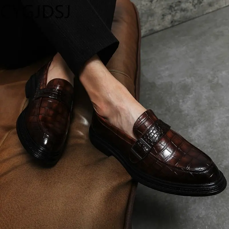 Oxford Shoes Monk Strap Shoes for Men Business Suit Slip on Shoes Men Italiano Loafers Men Office 2024 Casuales Zapatos Hombre