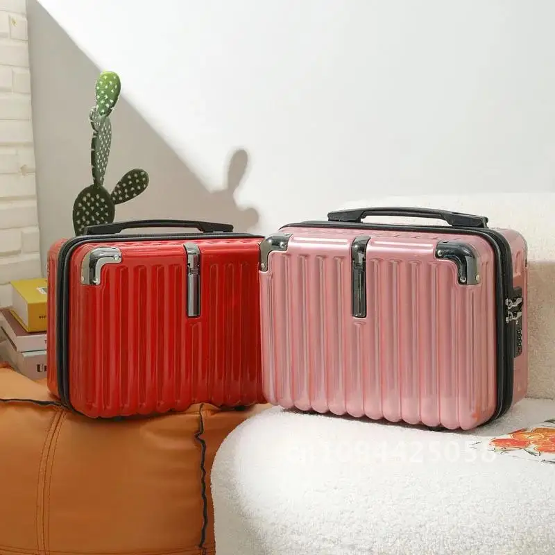 14 Inch Handheld Zipper Suitcase Mini Waterproof Travel Suitcases Luggage Storage Kids Luggage Portable Makeup New Luggage Boxes