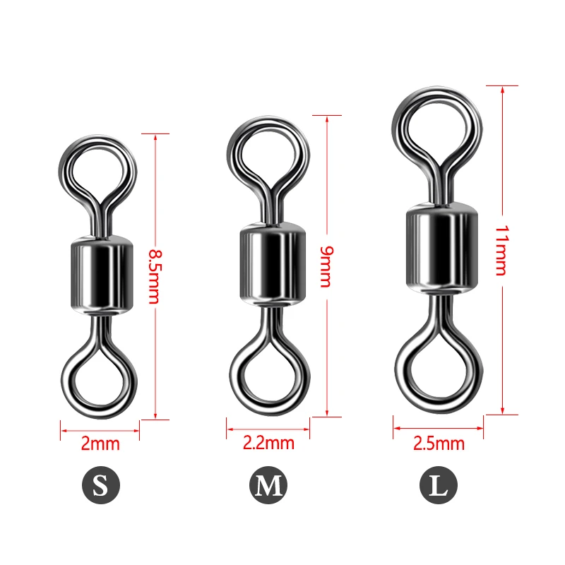 10PCS Stainless Steel B Shape Ring High Quality Fishing Tool Swivels Connectors for Crucian Carp Fishing Tackle Accessories