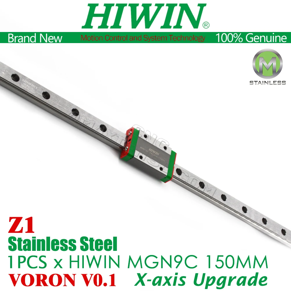 

Original HIWIN MGN9C 150MM Stainless HIWIN Linear Rail HIWIN MGN9C Z1 Preload Block Voron 0 V0.1 Upgrades MGN9C X Axis Carriage