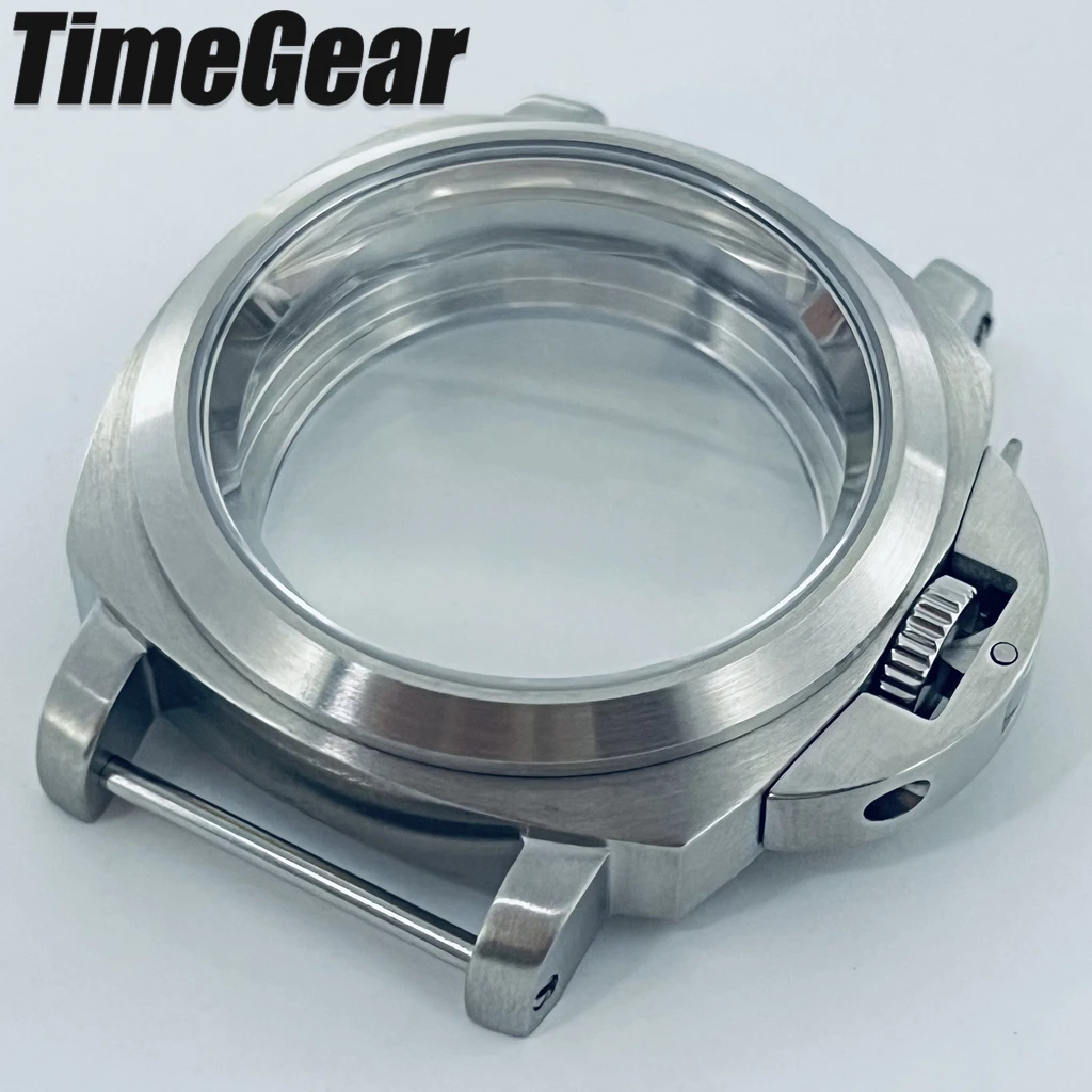 40mm Brushed Safety Lock Watch Case Crown Protecting Device With Lever For NH34 NH35 NH36 NH37 NH38 NH39 NH70 NH72 Movement