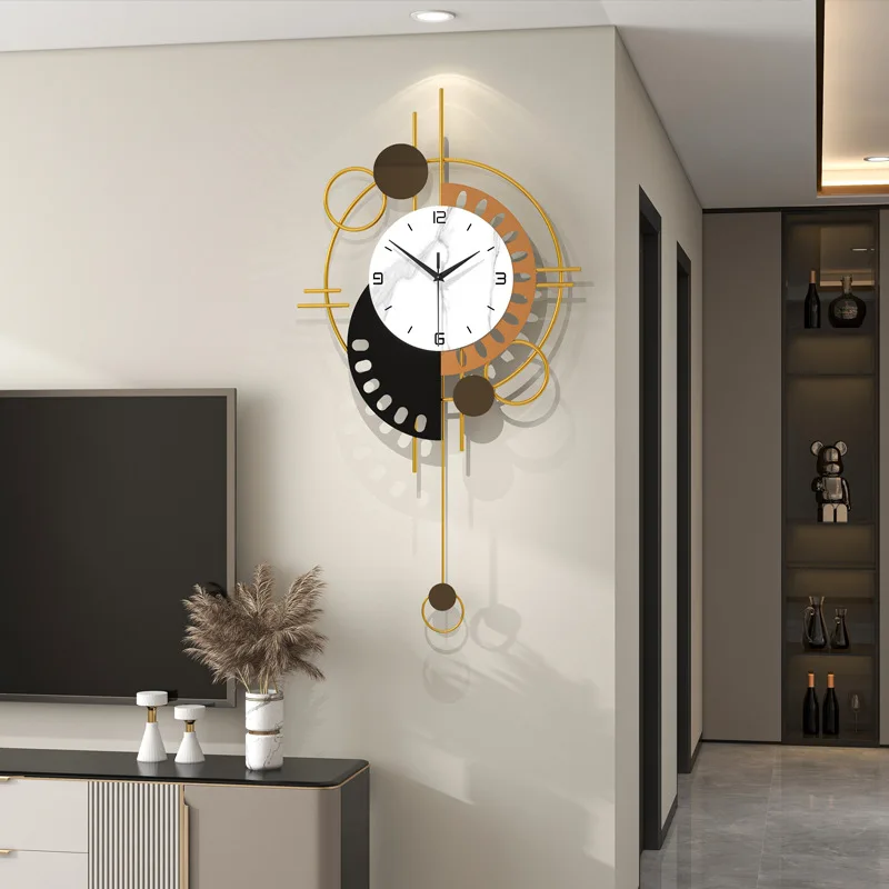 Luxury Wall Clock Living Room Modern Wall Watch Bedroom Simple Silent Pendulum Clock Fashion Home Decoration Accessories