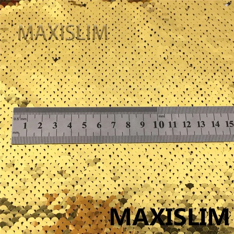 5MM Sequins Fabric Multicolor Reversible Satin Sequins Fabrics DIY Accessories Sewing Evening Dress Home Decoration Wide:125CM