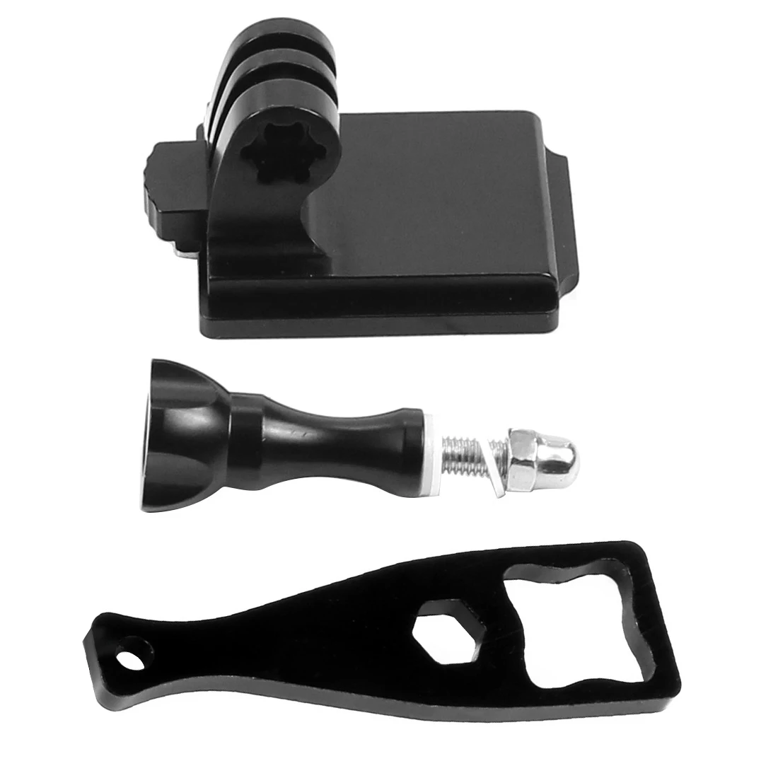 ヘルメット固定マウント M5 ロングサムスクリューナットレンチ付き GoPro Hero 13 Insta360 DJI OSMO アクションカメラマウントベースホルダー用