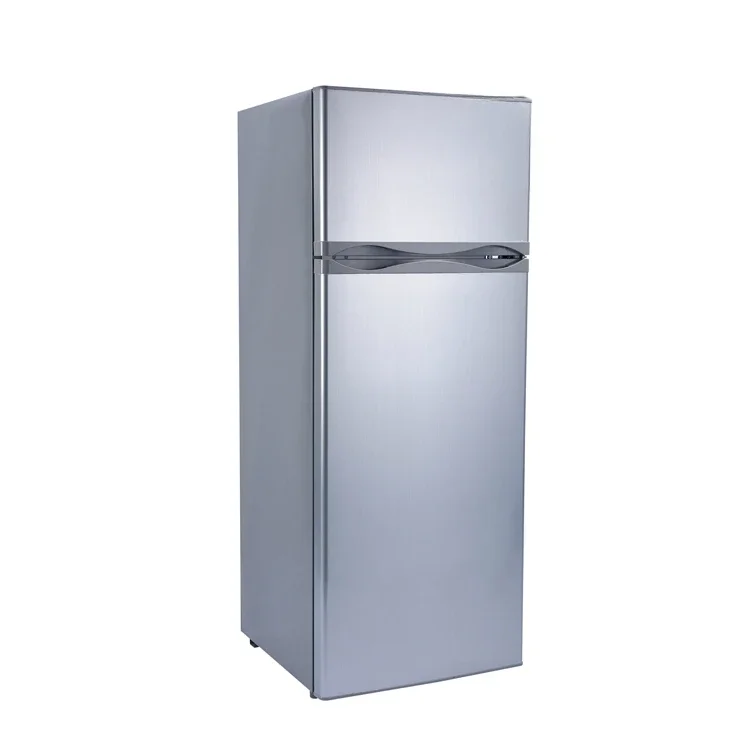 12V top refrigerator 218 liters portable household double door refrigerator kitchen refrigerator