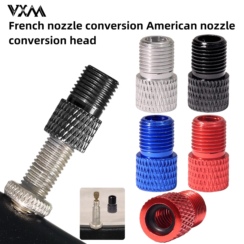 VXM دراجة سبائك الألومنيوم CNC دراجة صمام محول تحويل بريستا شريدر صمام مضخة فوهة الهواء أنبوب أدوات الدراجات الملحقات #1