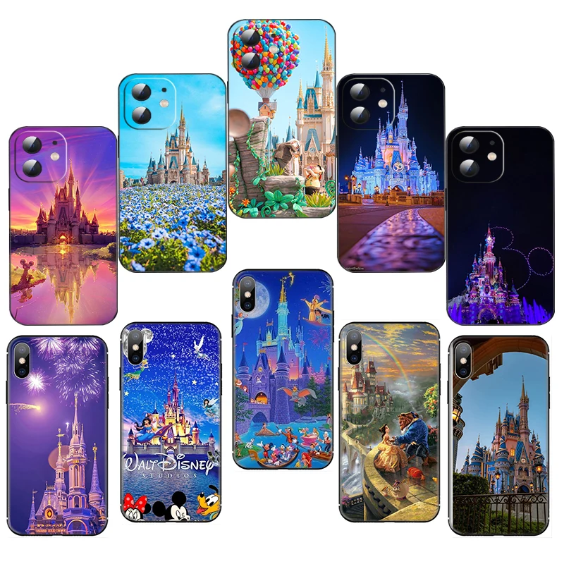 BD15 Disney World Castle Soft Silicone Case for Samsung Galaxy A05 A05s A24 A04 A04s J4Plus A23 A13 A14 A33 A34 5G Caver