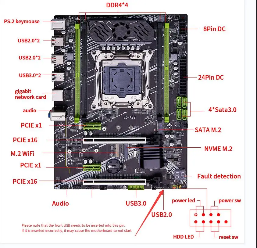 QIYIDA X99 motherboard set kit LGA2011-3 xeon E5 2680 V4 1*16GB=16GB 3200MHz 4 channels DDR4 SATA 3.0 nvme M.2 SATA M.2ATX